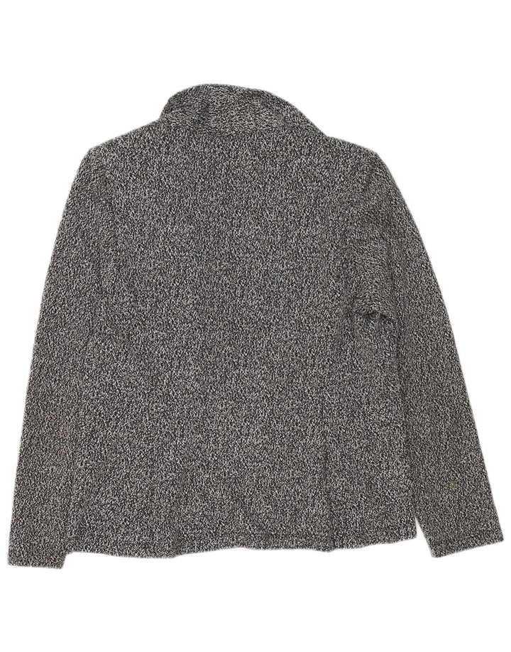 Marks & Spencer Veste blazer ouverte en tricot pour femme UK 12 Medium Noir moucheté