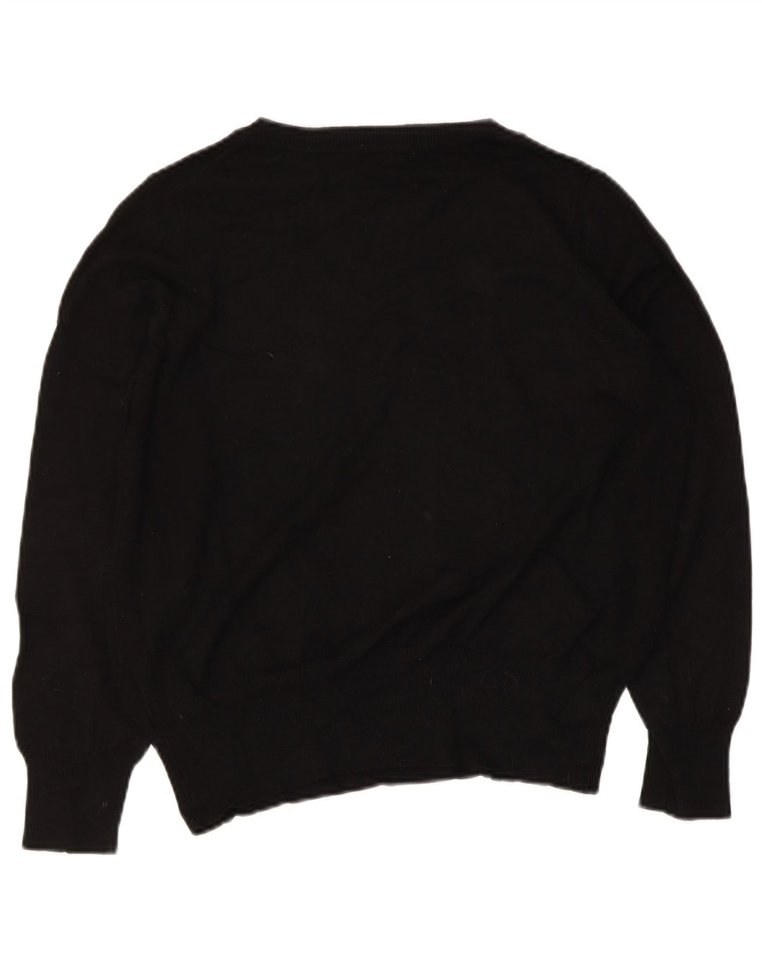 Marks & Spencer Pull col en V pour femme UK 44 Viscose noir moyen
