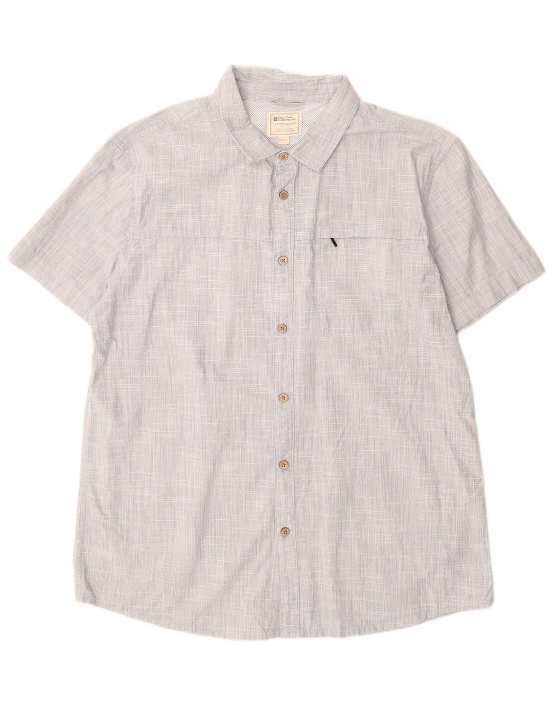 Mountain Warehouse Chemise à manches courtes pour homme XL en coton bleu