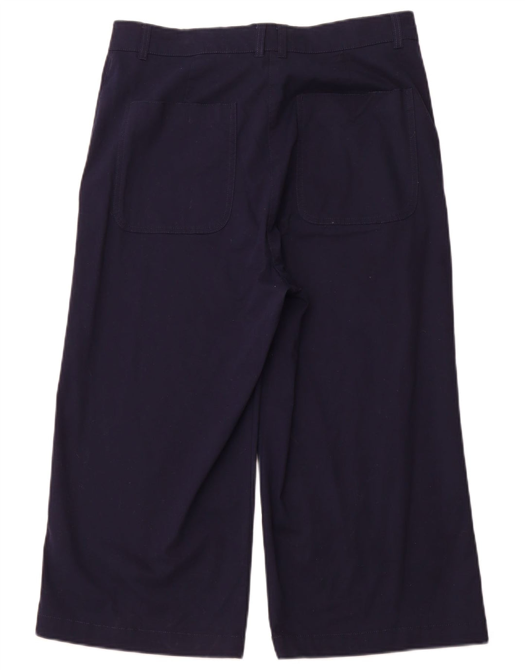 JOULES Pantalon Capri Taille Haute Femme UK 14 Large W32 L21 Bleu Marine