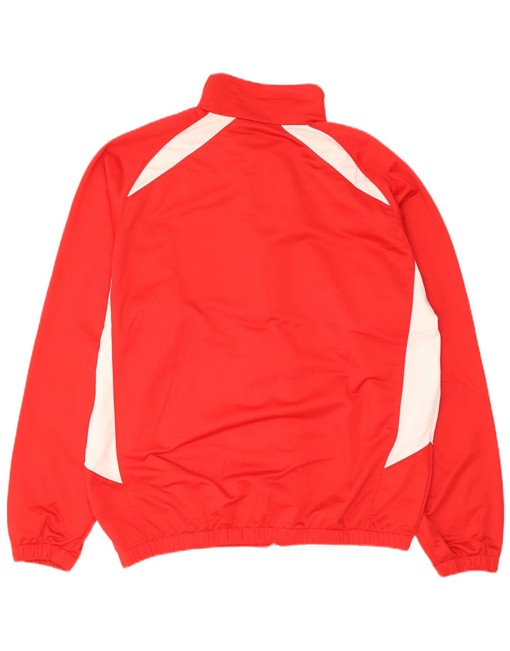 Umbro Veste de survêtement pour homme Large Rouge Colorblock Polyester