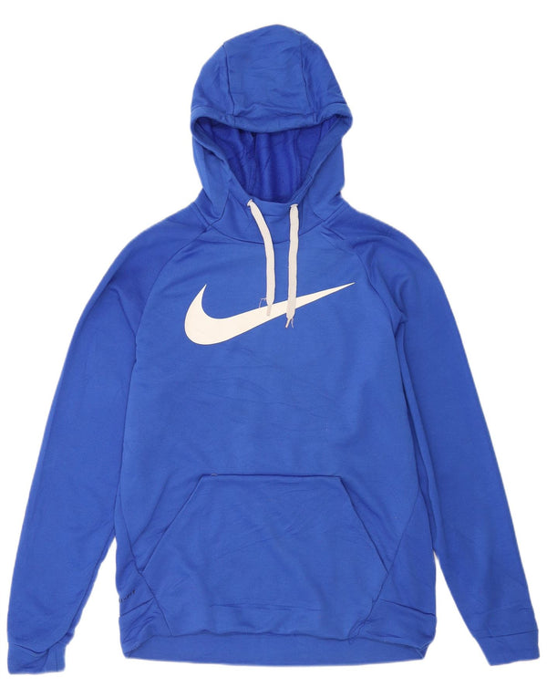 Nike Homme Dri Fit Graphic Sweat à capuche Bleu moyen Polyester