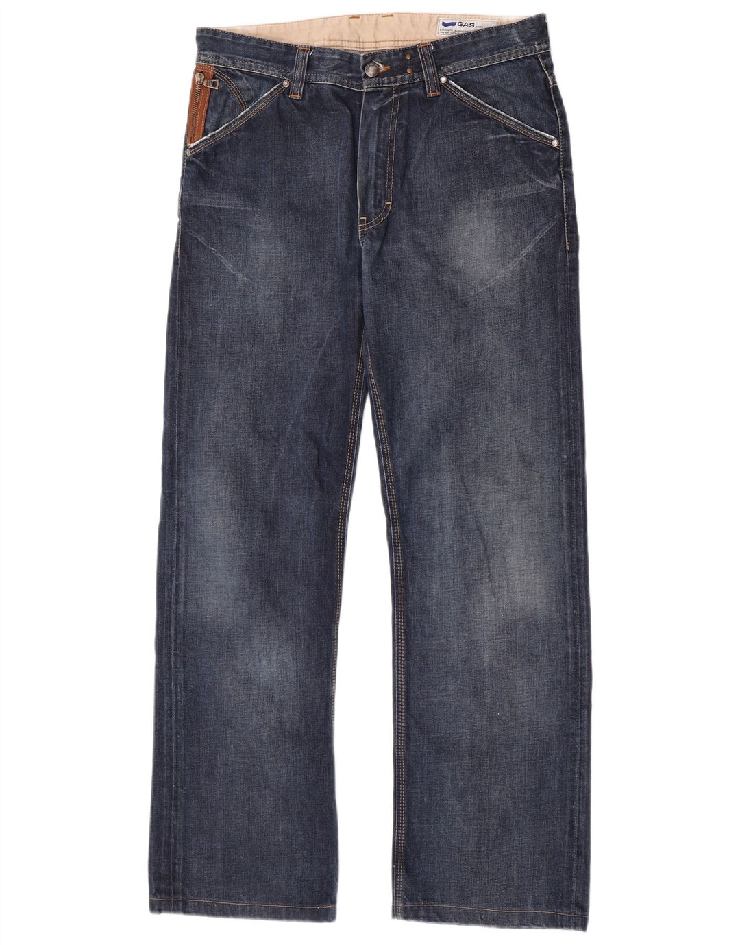 Gas Jean droit homme W32 L31 bleu coton