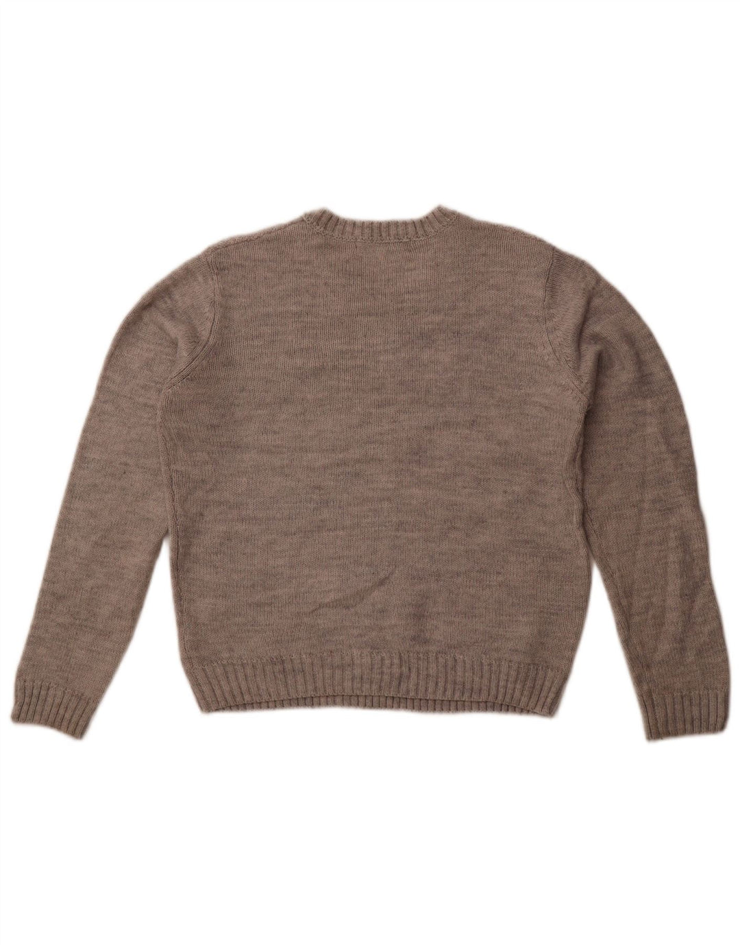 Zara Pull surdimensionné à col rond pour femme UK 10 Petit Acrylique Gris