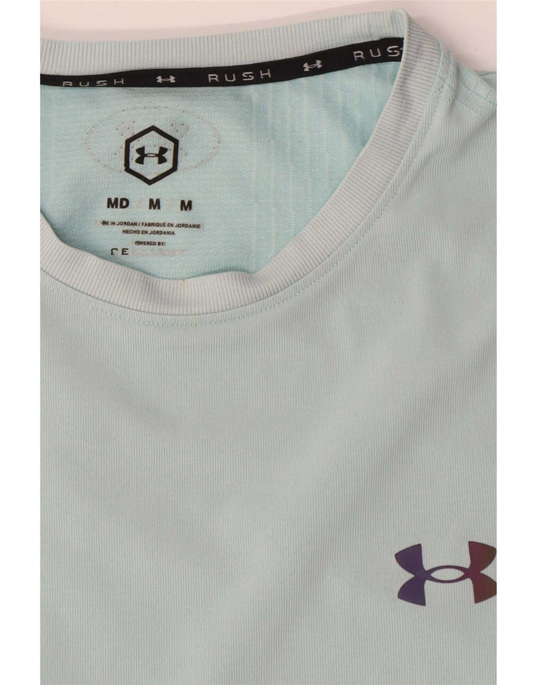 Under Armour T-Shirt Homme Bleu Moyen Rayure Fine