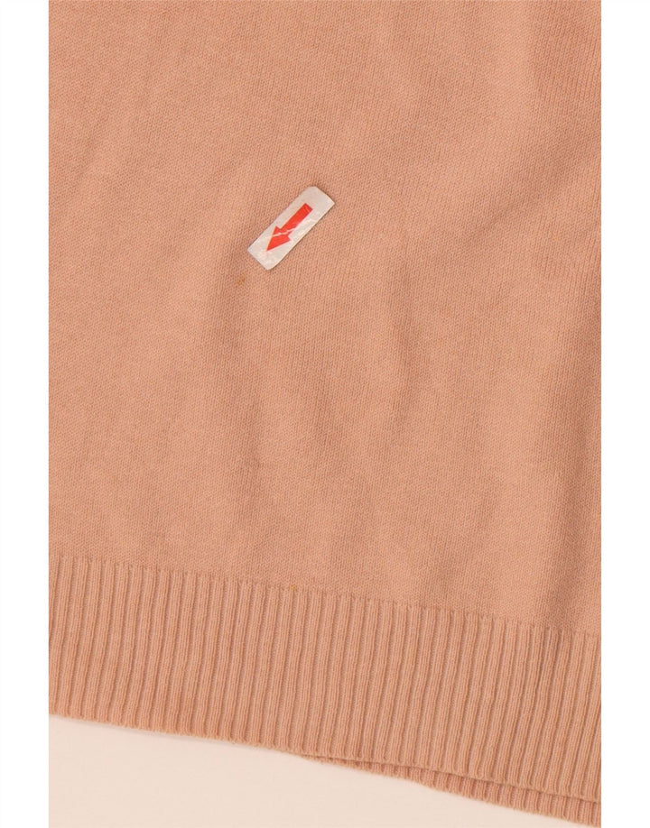 Zara Pull court à col en V pour femme UK 12 Rose moyen