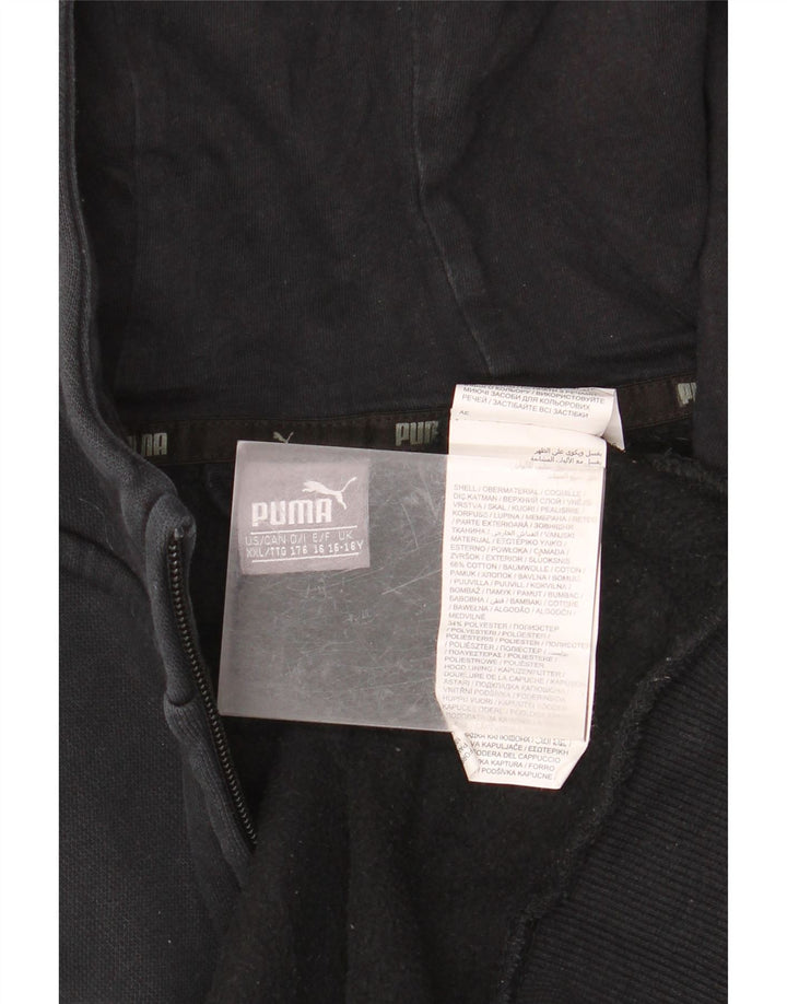 PUMA Sweat à capuche graphique zippé garçon 15-16 ans Noir Coton