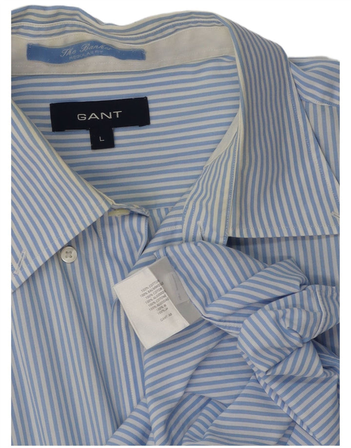 Gant Chemise Regular Fit Homme en Coton à Rayures Bleues Larges
