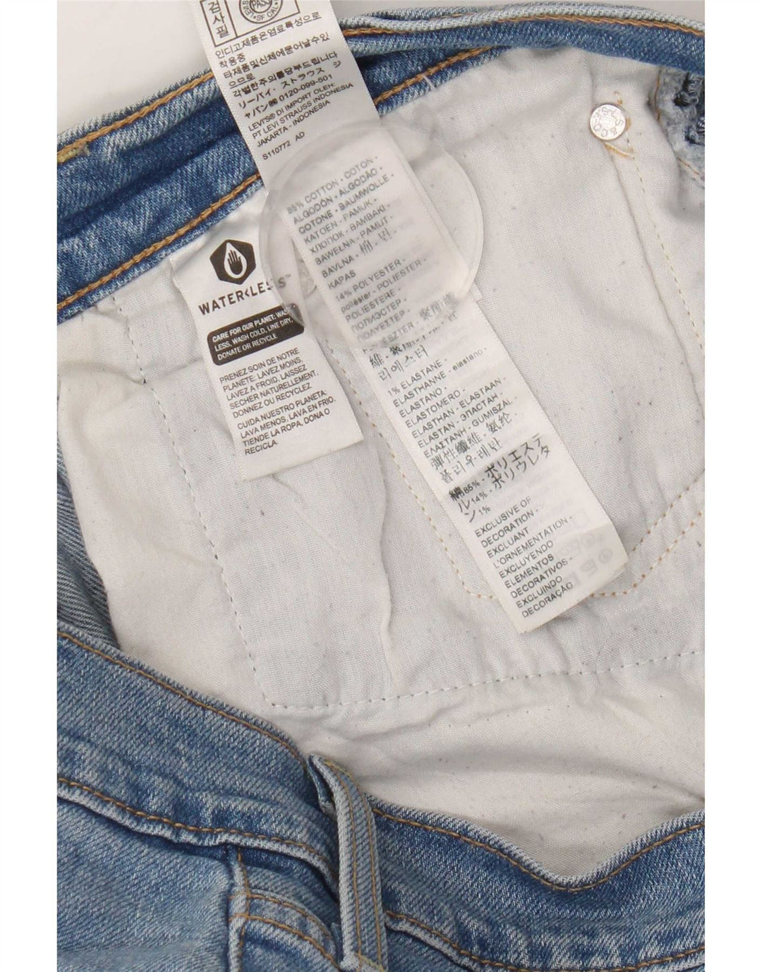 Levi's Jean Droit Ribcage Femme W31 L29 Bleu Coton