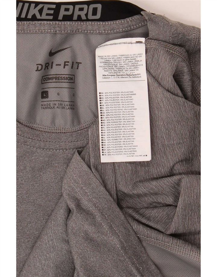Nike Hommes Dri Fit T-Shirt Haut Large Gris Polyester