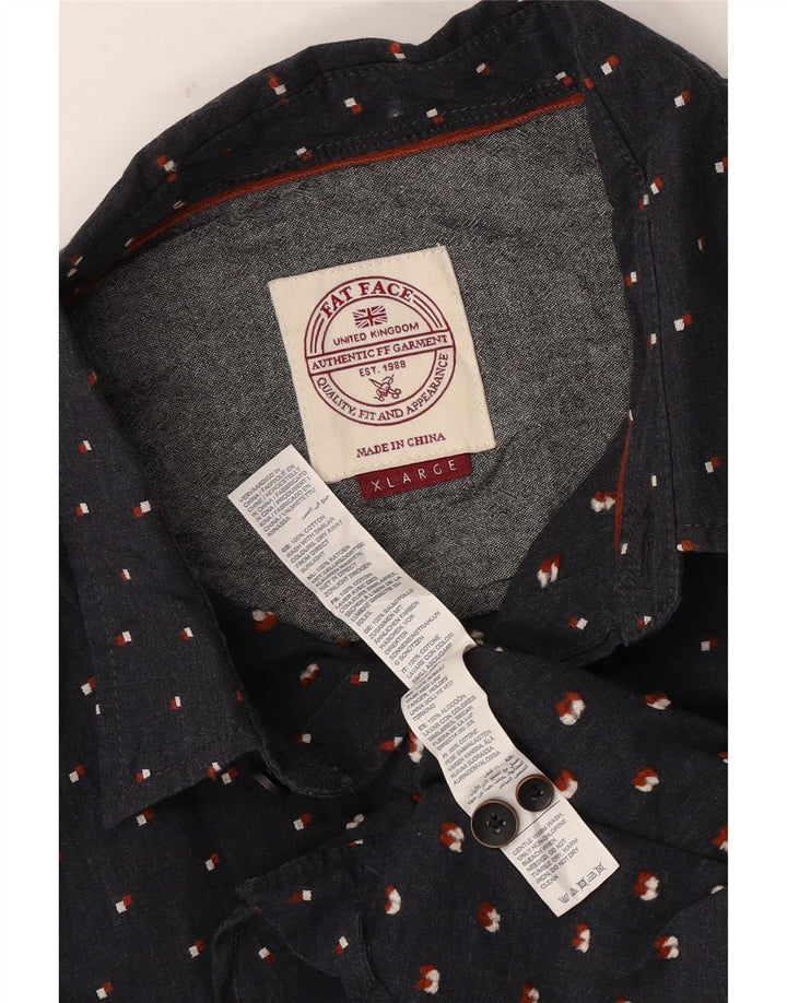 Chemise Homme Fat Face XL Coton Taché Bleu Marine