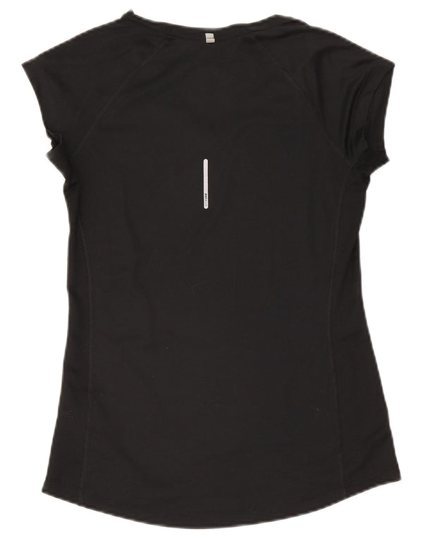 Nike Womens Dri Fit T-Shirt Top UK 8 Small Noir Polyester