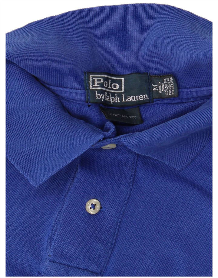 Polo RALPH LAUREN Homme Coupe Sur Mesure Bleu Moyen Coton