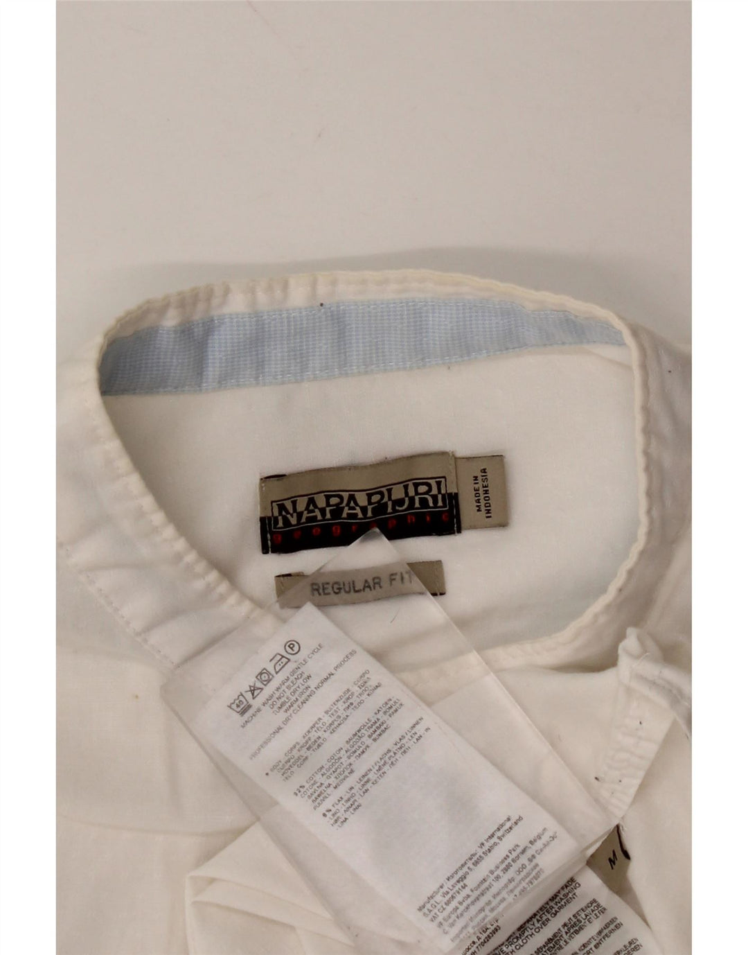 NAPAPIJRI Chemise Regular Fit Geographic Homme Blanc Moyen Coton