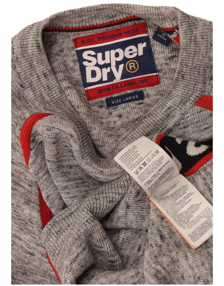 Superdry Pull Graphic Crew Neck Jumper Homme Gris Colorblock