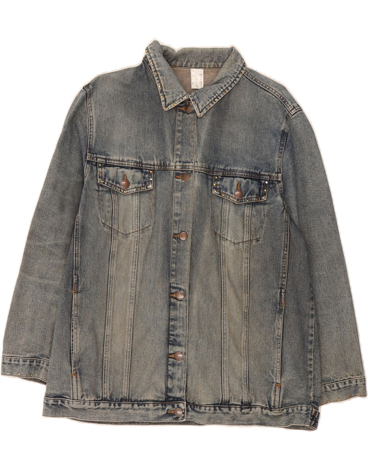 VINTAGE Womens Denim Jacket UK 18 XL Blue Cotton Vintage Vintage and Second-Hand Vintage from Messina Hembry 