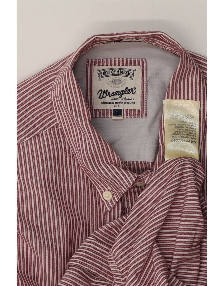 WRANGLER Chemise Homme Large Rouge Rayé Coton