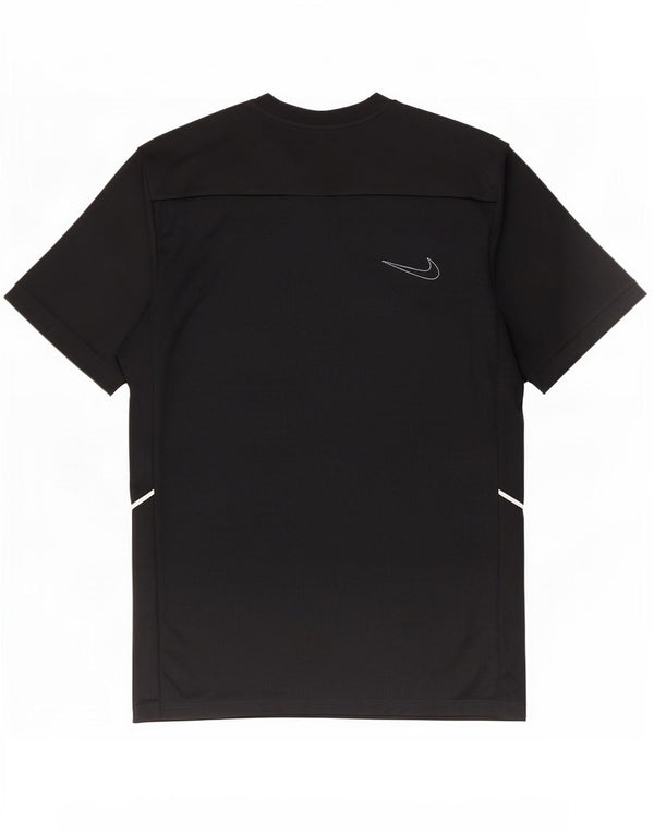 Nike Mens Dri Fit Slim T-Shirt Top Medium Black Polyester