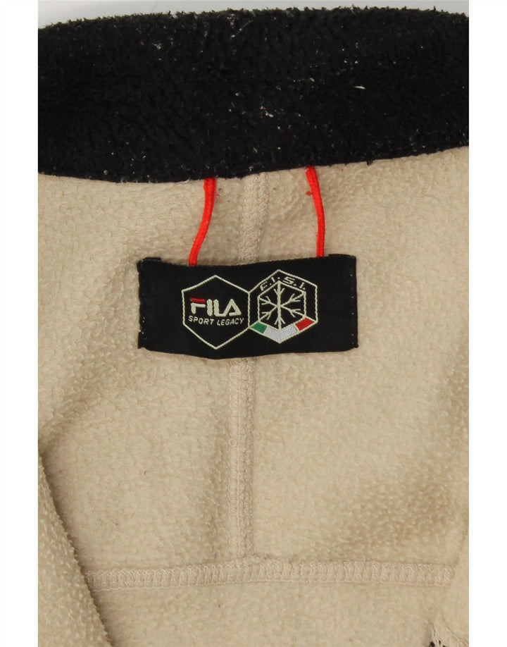FILA Veste polaire pour homme UK 36 Small Off White Colourblock