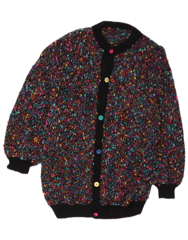 vintage Womens Cardigan Sweater UK 14 Moyen Multicolore Moucheté