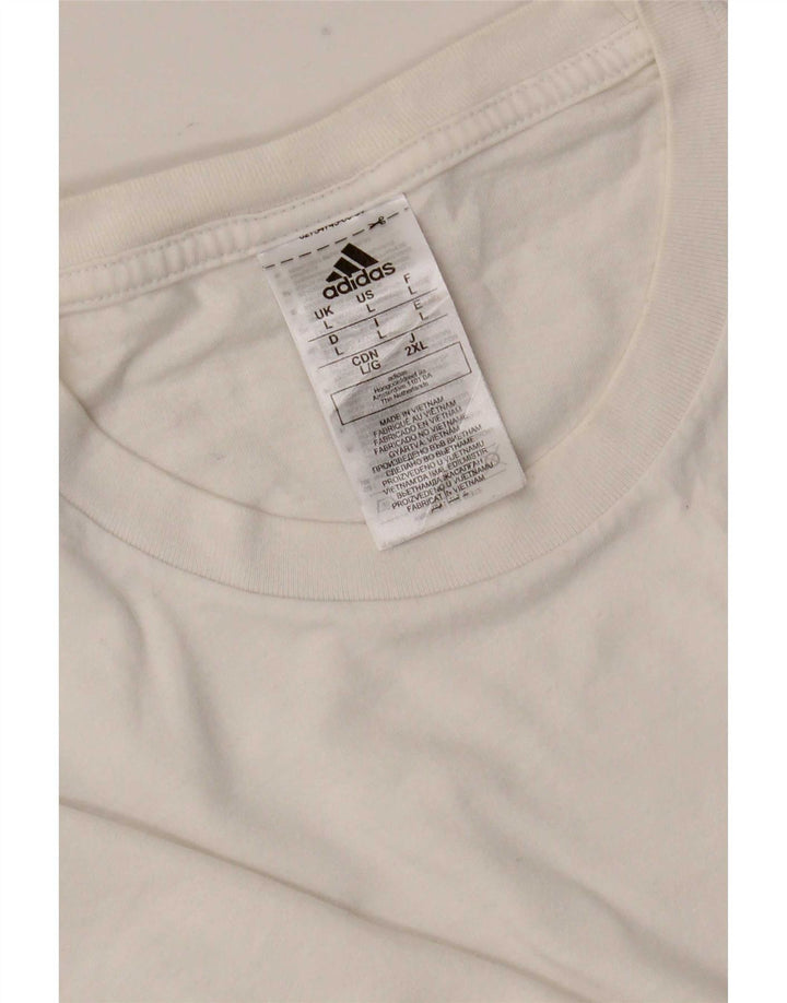 Adidas T-Shirt Homme Haut Grand Coton Blanc