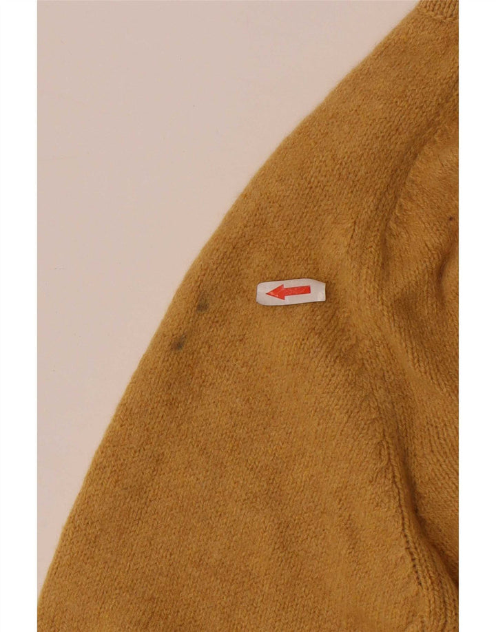 Zara Pull ras du cou pour homme XL en laine jaune