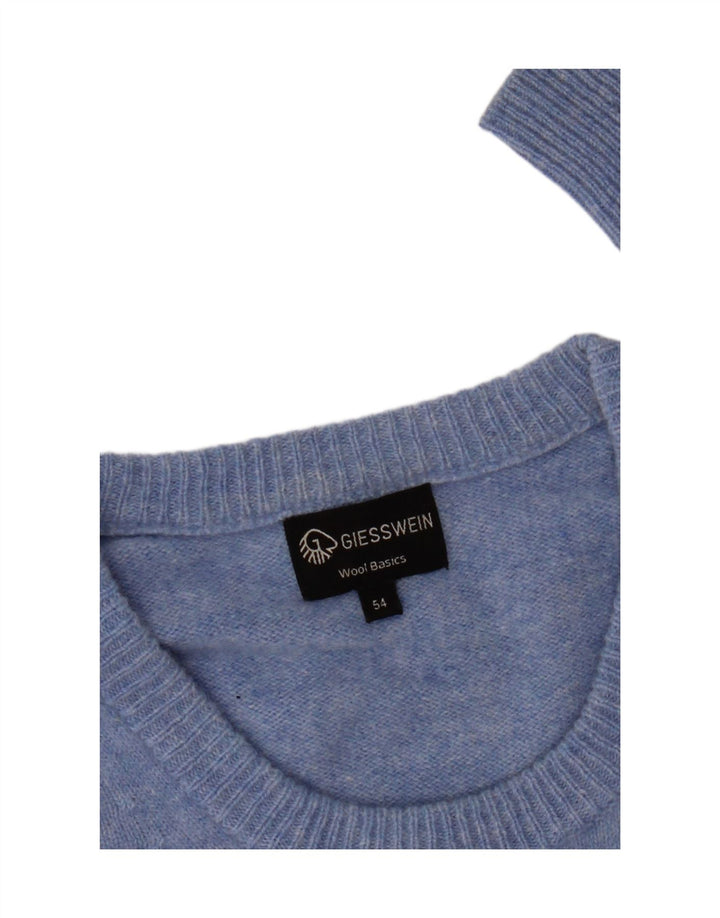 Giesswein Pull à col rond pour homme EU 54 XL Bleu Laine
