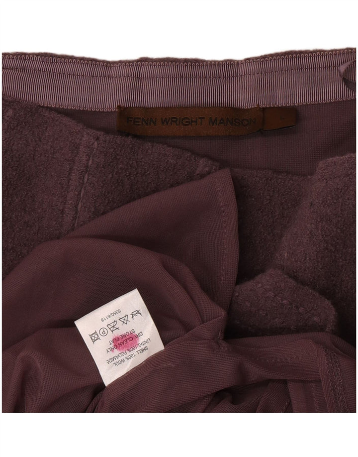 Fenn Wright Manson Jupe trapèze pour femme Large W30 Laine violette