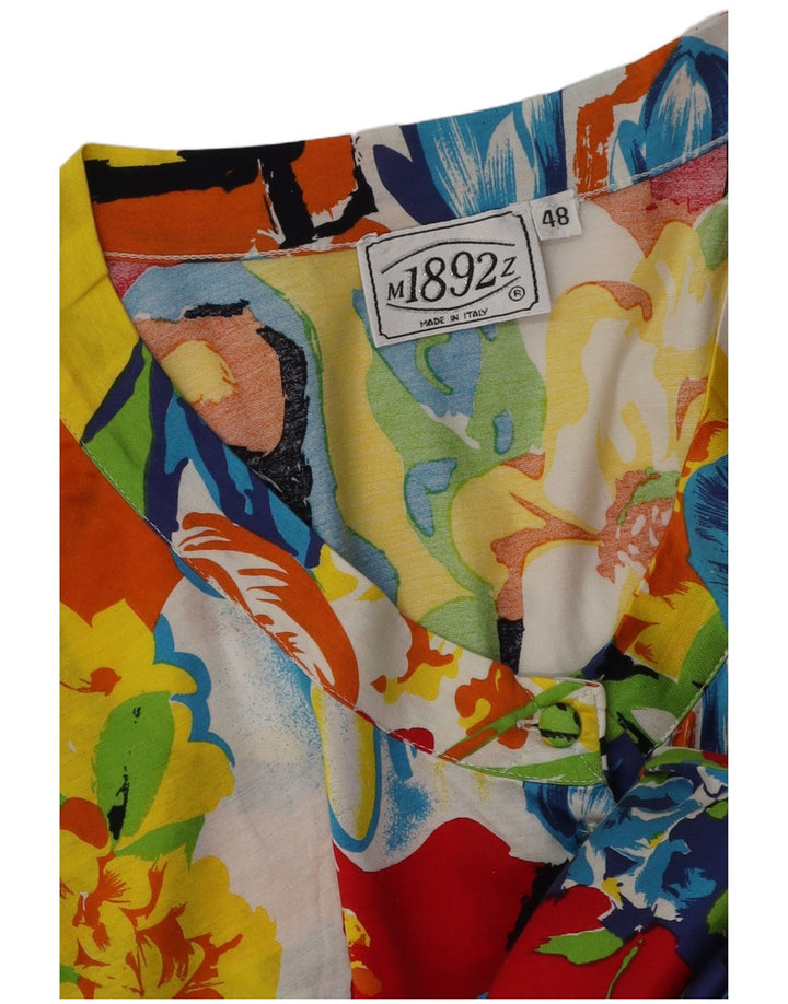 Blouse Femme Vintage Top IT 48 XL Floral Multicolore