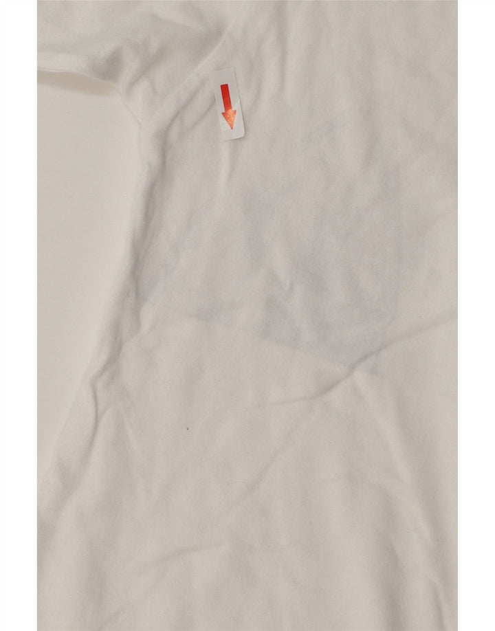 Kappa T-Shirt Graphique Homme Blanc Moyen Coton