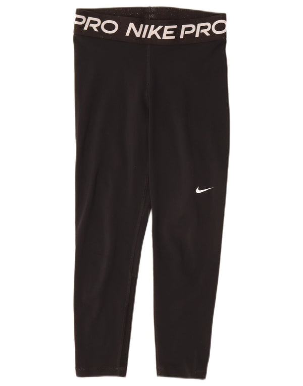 Nike Legging Capri Dri Fit Graphic pour femme UK 10 Petit Noir