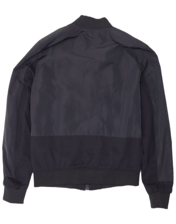 Zara Mens Bomber Jacket UK 38 Medium Bleu Marine Polyester