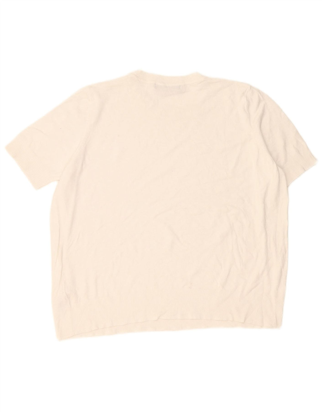 Marks & Spencer Pull à col rond pour femme UK 16 Large Blanc