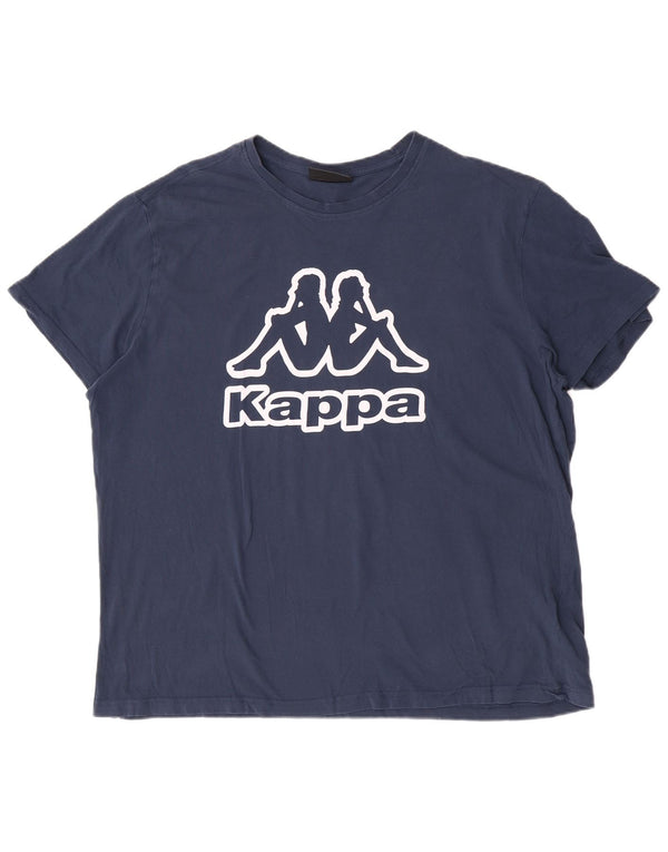Kappa T-Shirt Graphique Homme Top 4XL Bleu Marine Coton
