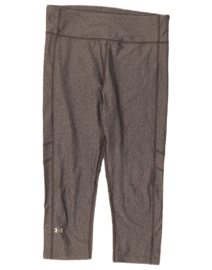 Under Armour Legging Capri Heat Gear pour femme UK 12 Gris moyen