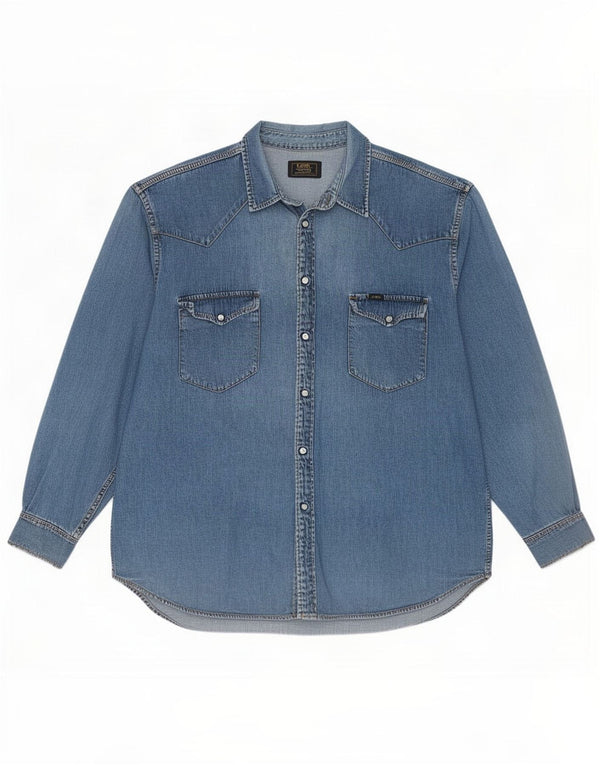 Lee Chemise en jean pour homme 2XL Bleu Coton