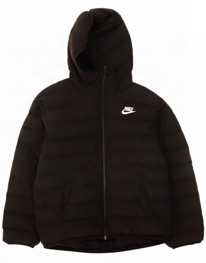 Veste matelassée à capuche Nike garçon 10-11 ans noir moyen polyester