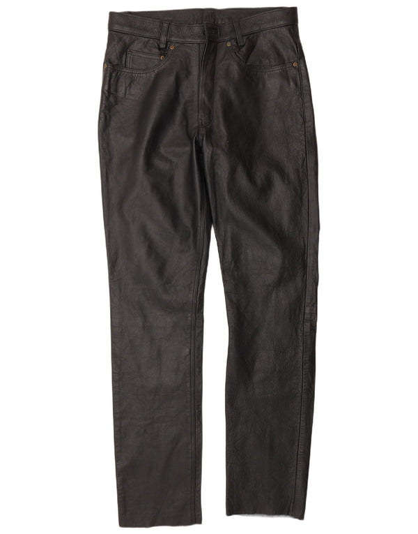 Pantalon en cuir homme vintage W34 L34 Noir