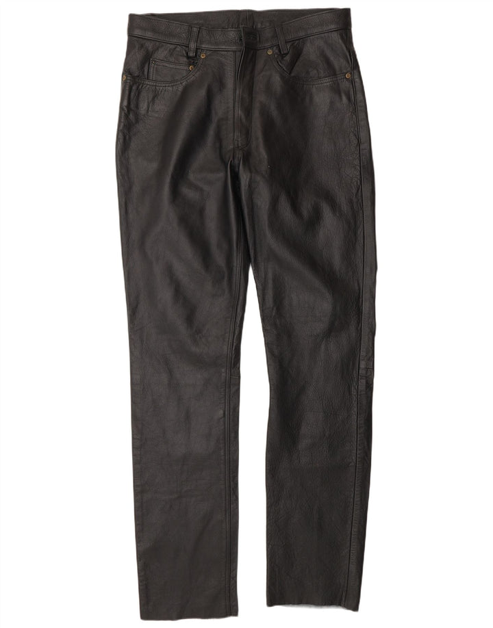 Pantalon en cuir homme vintage W34 L34 Noir