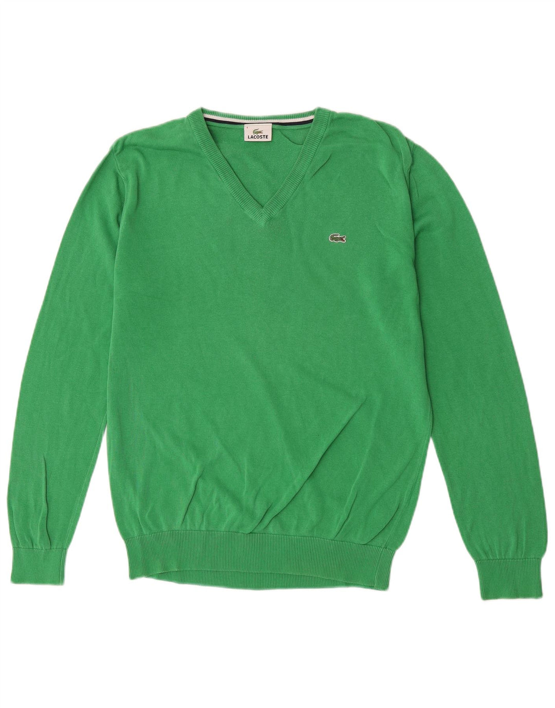 Lacoste Pull col V pour homme Taille 4 Vert moyen