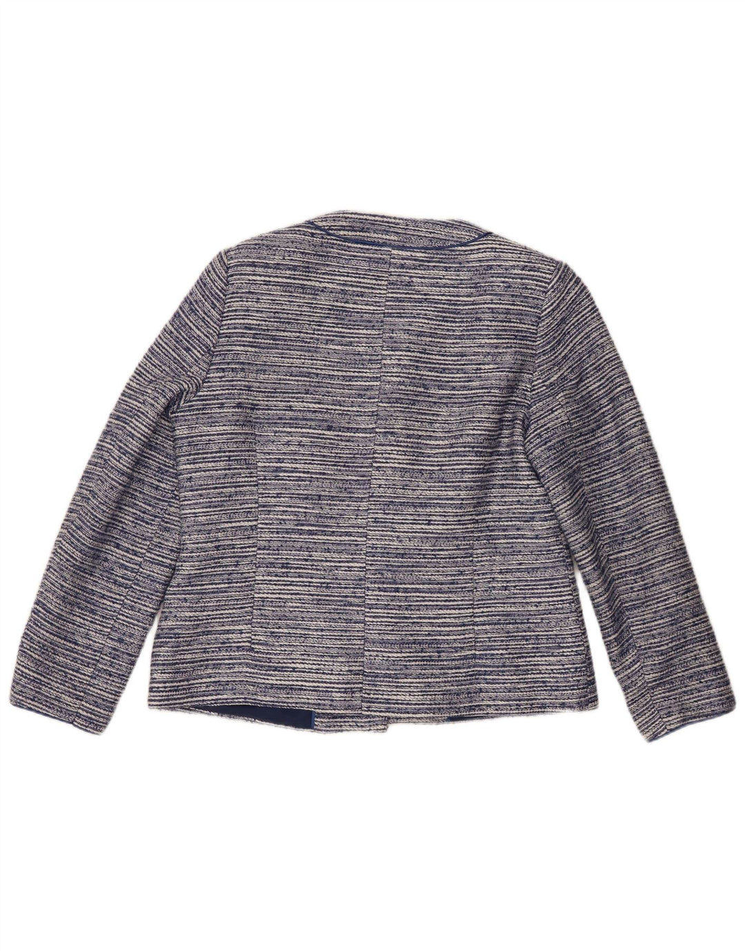 Eastex Veste blazer à 5 boutons pour femme UK 12 Bleu marine moyen rayé