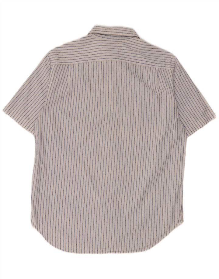 Gap Chemise décontractée à manches courtes pour homme en coton rayé blanc moyen