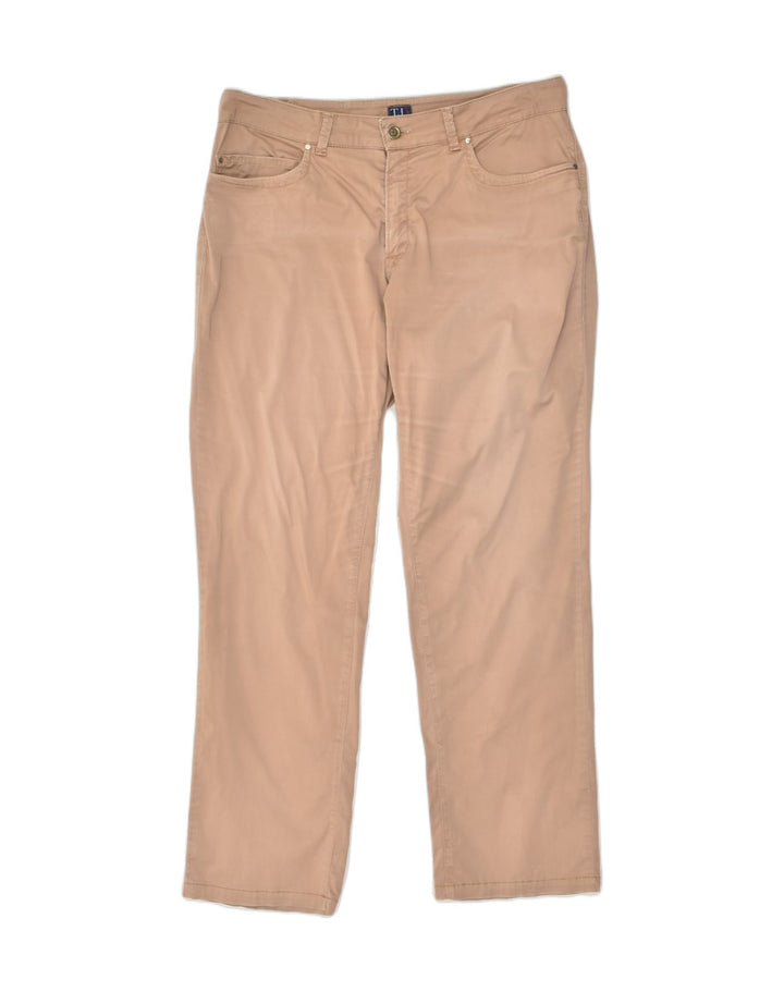 TRUSSARDI Womens Straight Casual Trousers W34 L32 Brown | Vintage Trussardi | Thrift | Second-Hand Trussardi | Used Clothing | Messina Hembry 