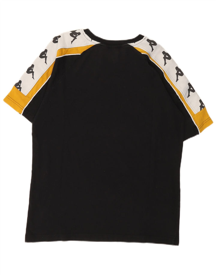 Kappa T-shirt graphique pour hommes, grand, noir, colour block