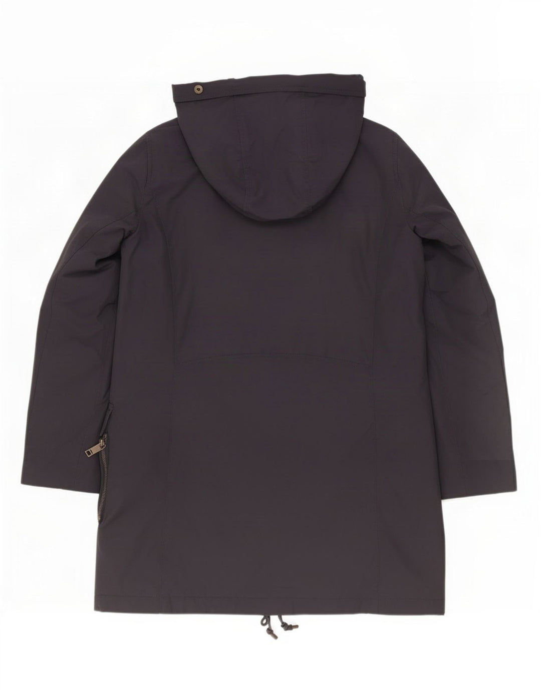 Zara Manteau rembourré à capuche pour femme UK 12 Bleu marine moyen Polyamide