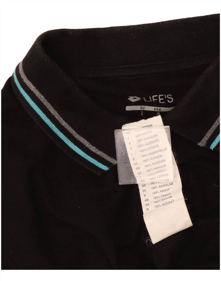 Lotto Polo Homme Grand Noir Coton