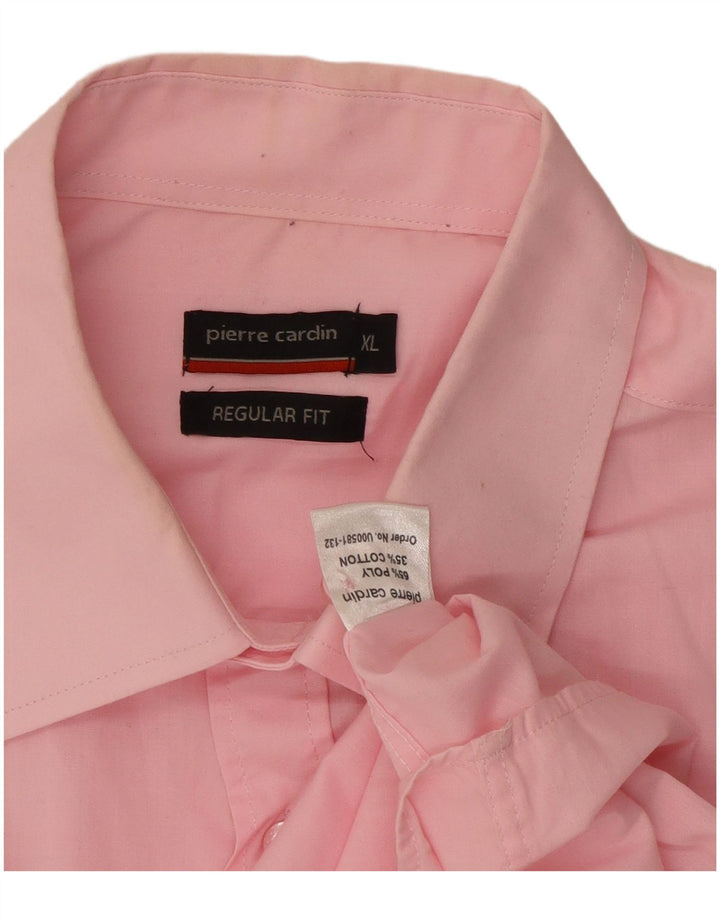 Pierre Cardin Chemise à manches courtes pour homme Coupe régulière XL Rose Polyester
