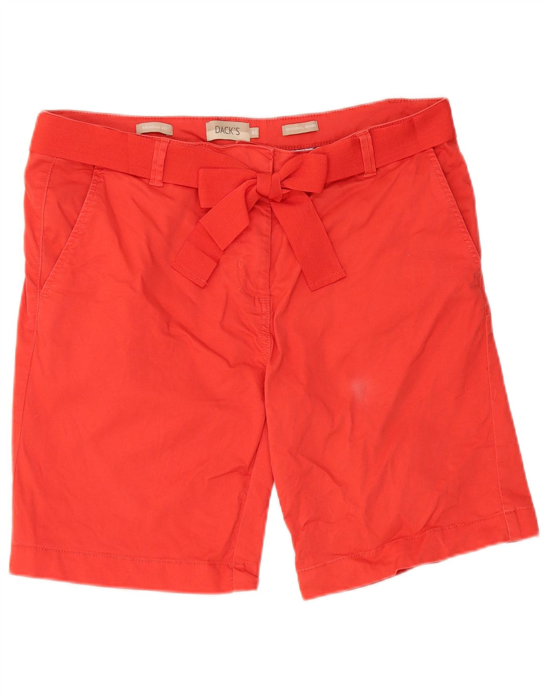 Dack's Short Chino Coupe Regular Femme IT 46 Large W34 Coton Rouge