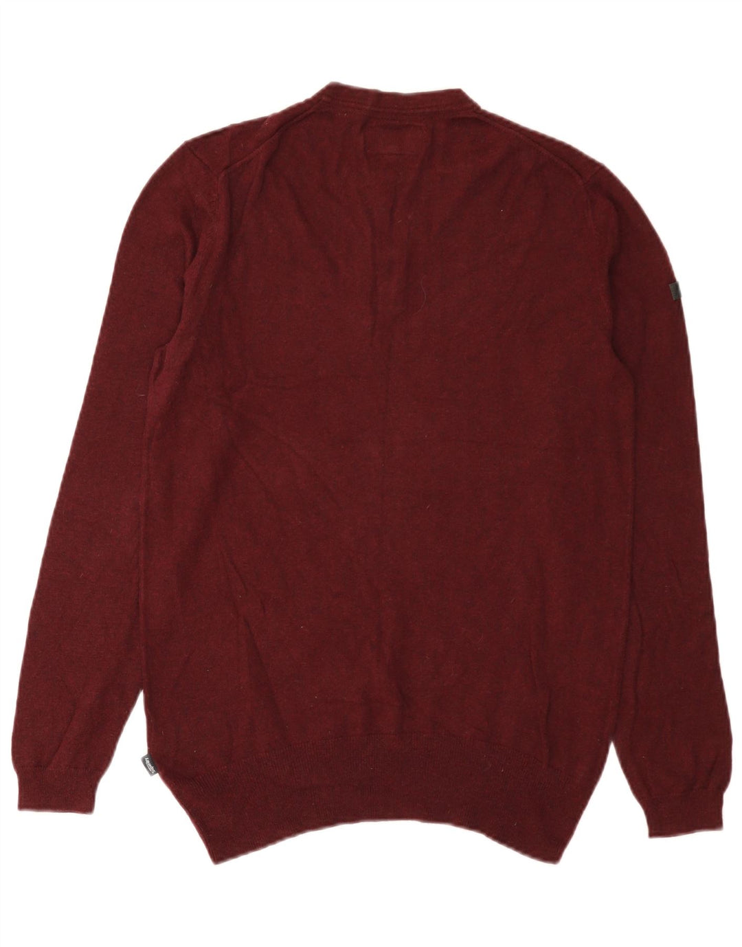 Superdry Pull à col rond en coton bordeaux moyen pour homme