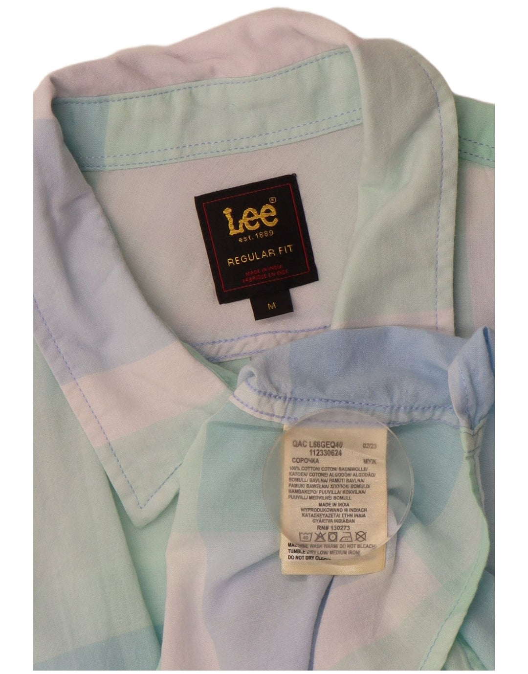 LEE Chemise à Manches Courtes Homme Coupe Regular Coton à Carreaux Multicolore Moyen